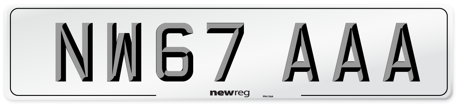 NW67 AAA Number Plate from New Reg